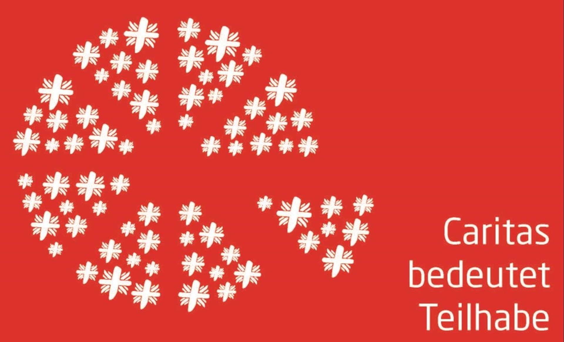 Ein Kuchen aus weißen Flammkreuzen auf rotem Grund, ein Kuchenstück ist halb rausgezogen