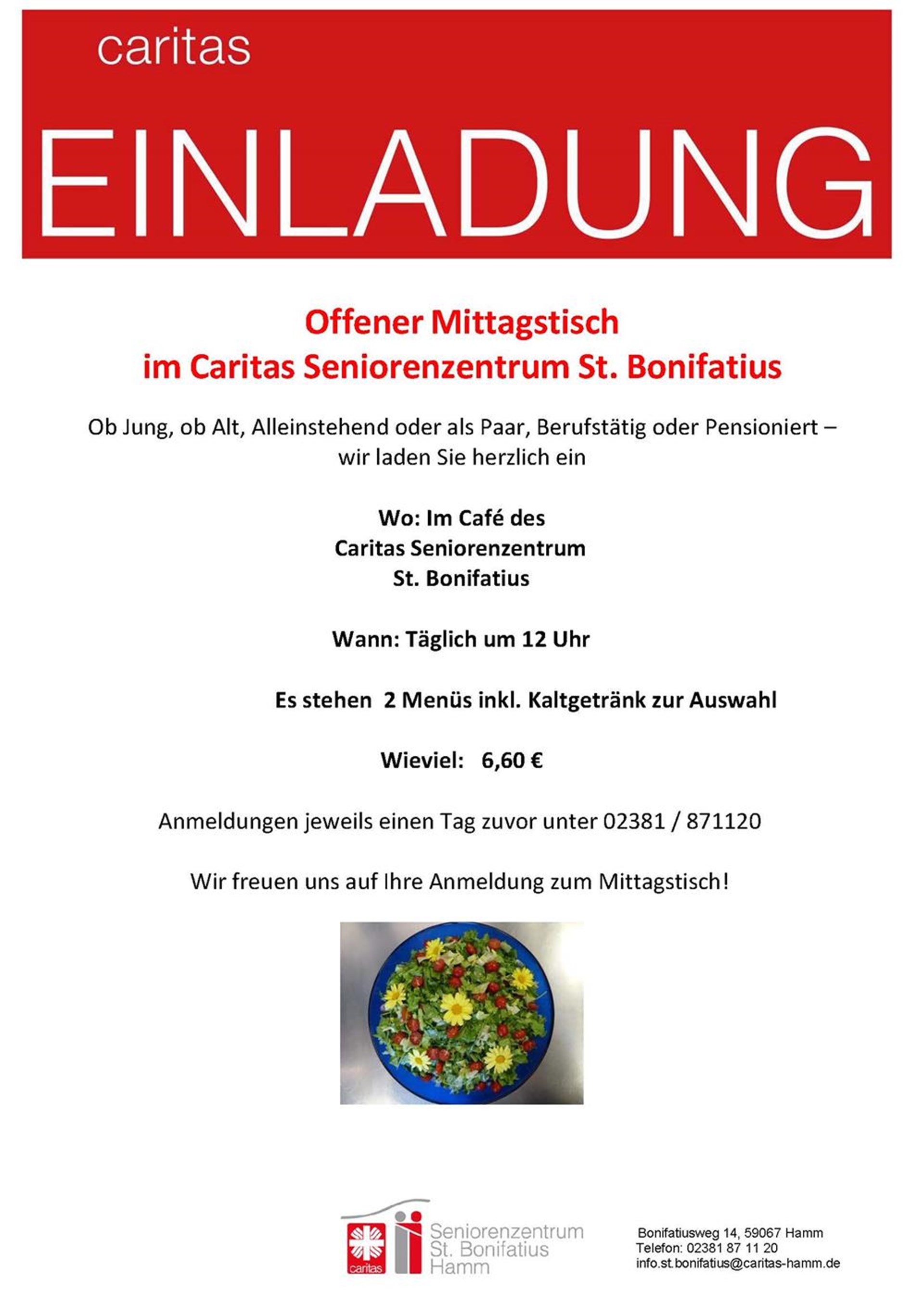 Einladung zum offenen Mittagstisch